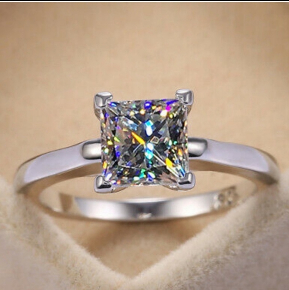 Sterling Silver and White Sapphire Ring